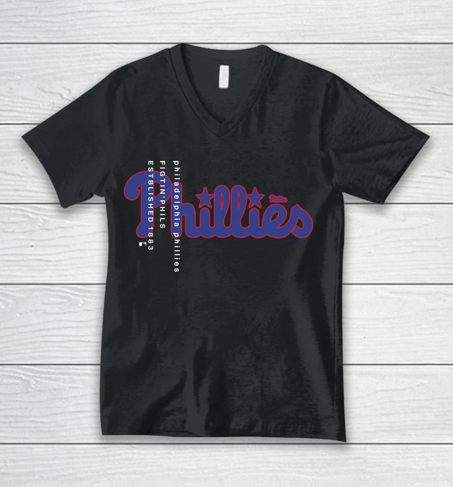 Mlb Shop Philadelphia Phillies Fightin Phils 1883 Unisex V-Neck T-Shirt