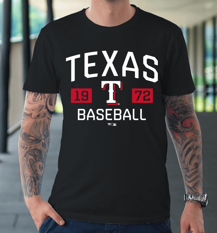 Mlb Shop Texas Rangers Fanatics Branded Royal Chip In Premium T-Shirt