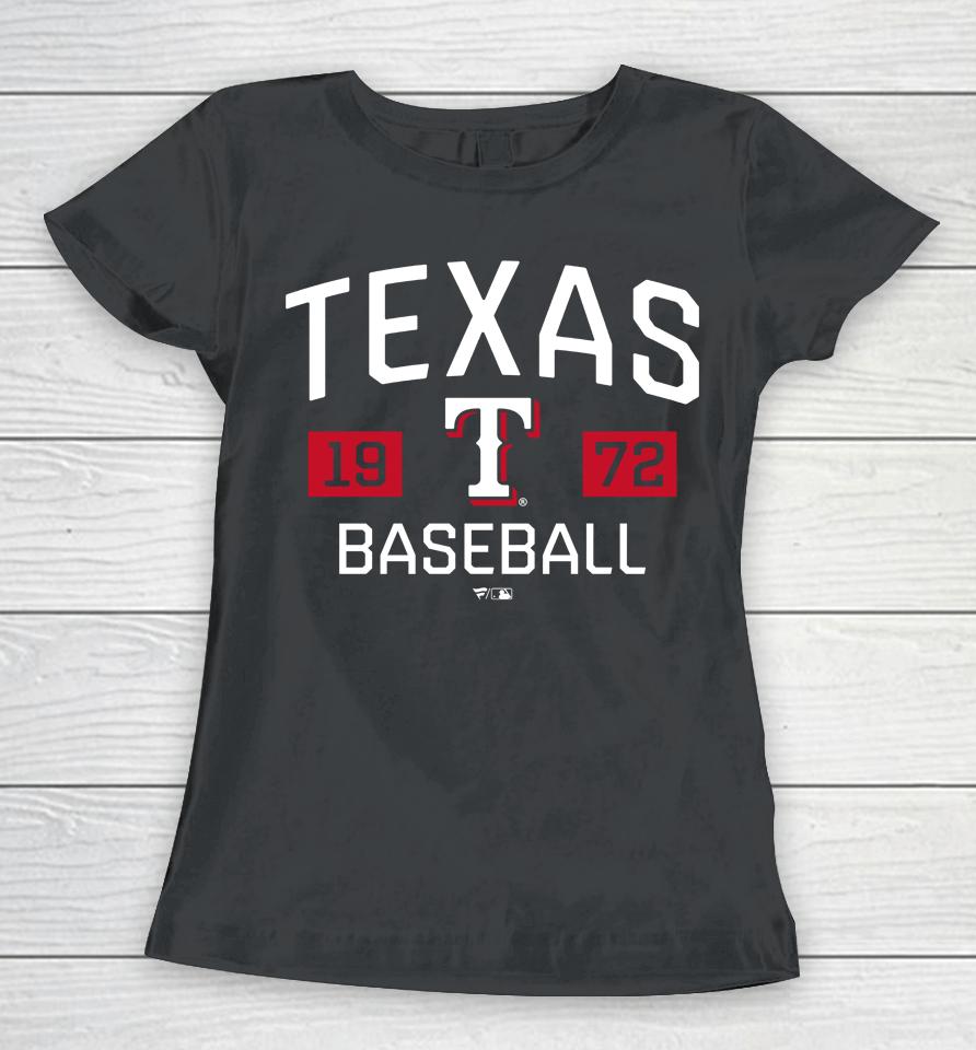 Mlb Shop Texas Rangers Fanatics Branded Royal Chip In Women T-Shirt