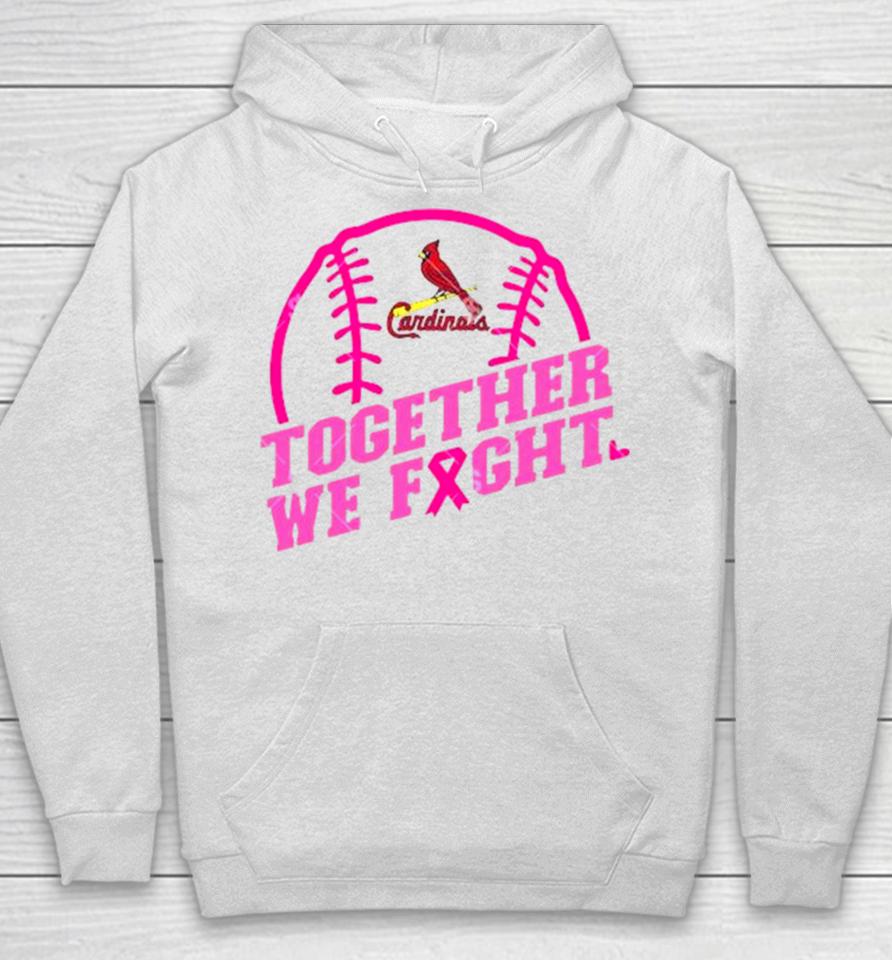 Mlb St Louis Cardinals Baseball Team Pink Ribbon Together We Fight 2023 Hoodie