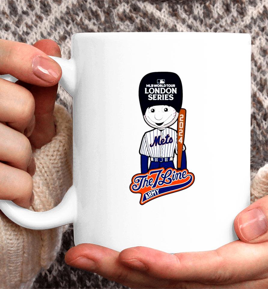 Mlb World Tuor London Series 2024 New York Mets The 7 Line Army Baseball Coffee Mug