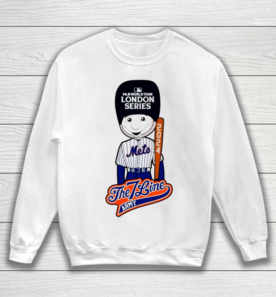 Mlb World Tuor London Series 2024 New York Mets The 7 Line Army Baseball Sweatshirt