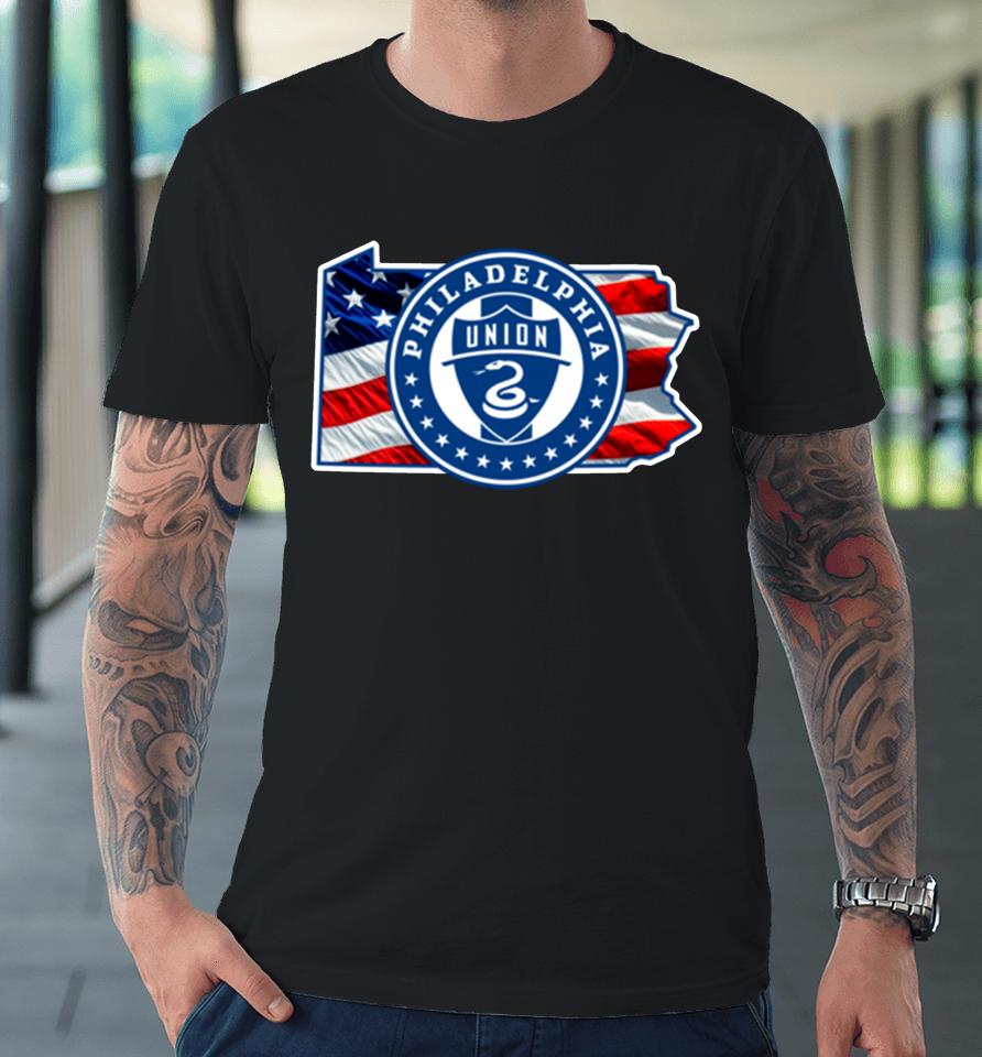 Mls Store Men's Philadelphia Union Fanatics Branded Royal Banner State Premium T-Shirt