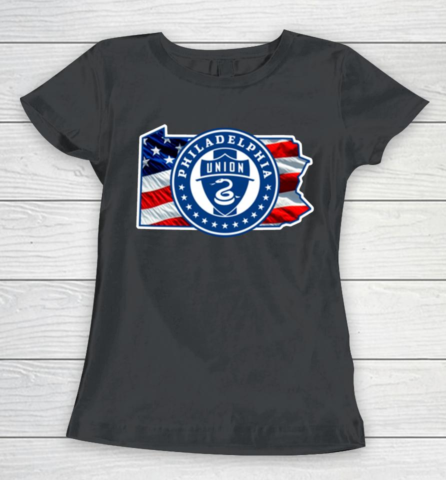 Mls Store Men's Philadelphia Union Fanatics Branded Royal Banner State Women T-Shirt