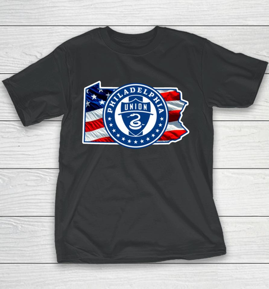 Mls Store Men's Philadelphia Union Fanatics Branded Royal Banner State Youth T-Shirt