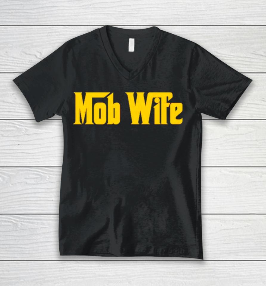 Mob Wife Classic Logo Unisex V-Neck T-Shirt