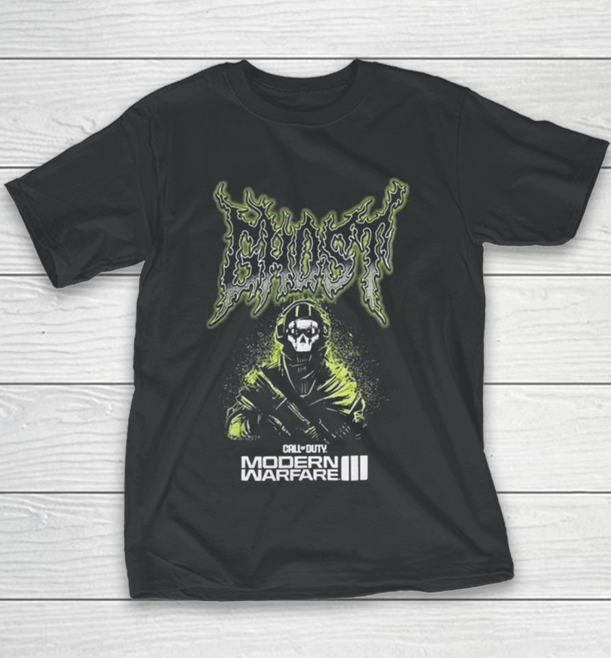 Modern Warfare Iii Ghost Metal Youth T-Shirt