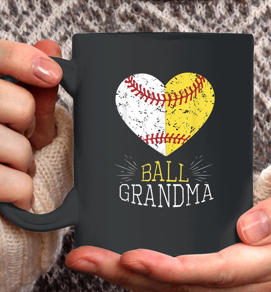 Mom Funny Baseball Ball Funny Grandma Softball Gifts Coffee Mug