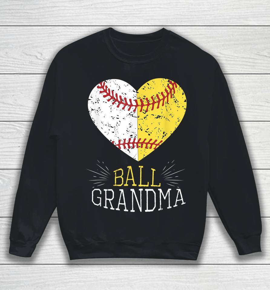 Mom Funny Baseball Ball Funny Grandma Softball Gifts Sweatshirt