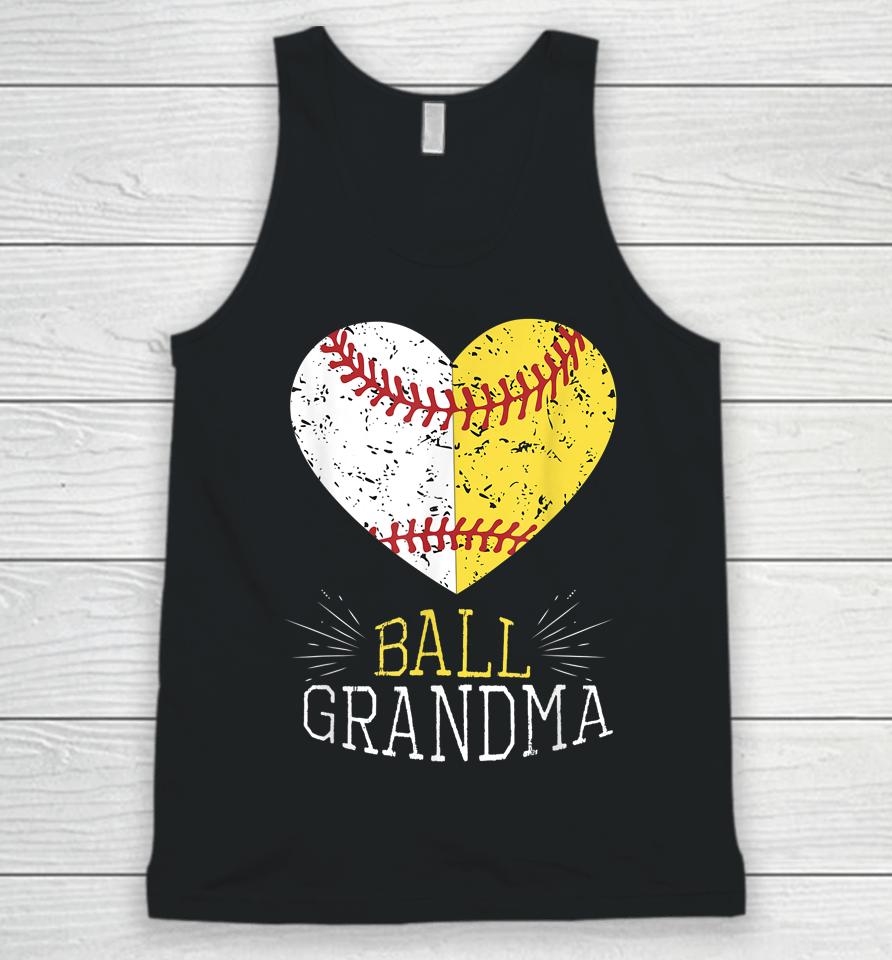 Mom Funny Baseball Ball Funny Grandma Softball Gifts Unisex Tank Top