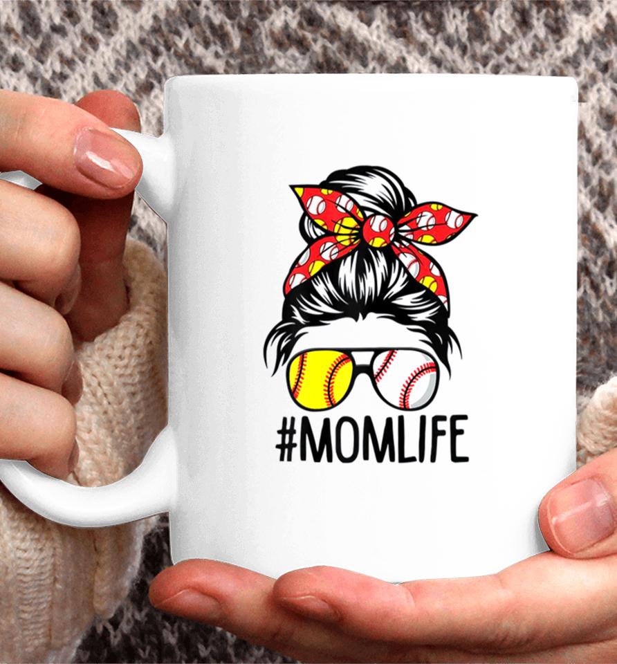 Mom Life Softball Baseball Mothers Day Coffee Mug