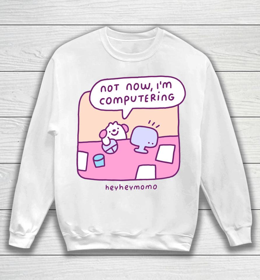 Momo Not Now I'm Computering Heyheymomo Sweatshirt
