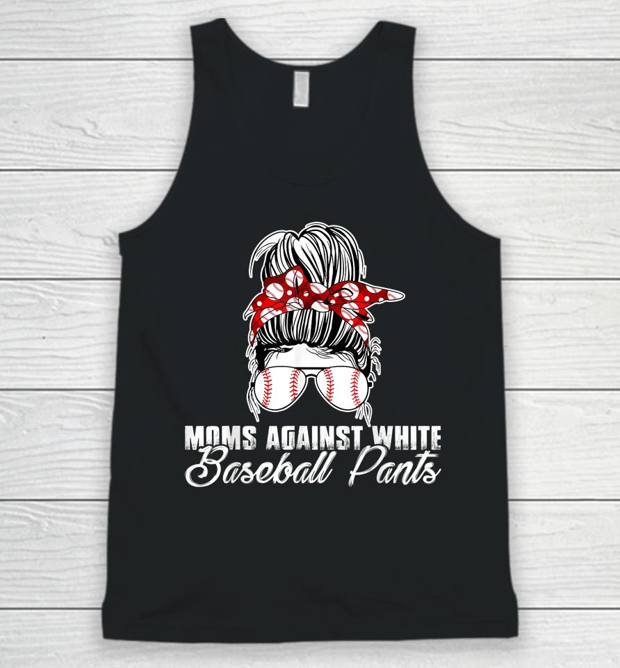 Moms Against White Baseball Pants Unisex Tank Top
