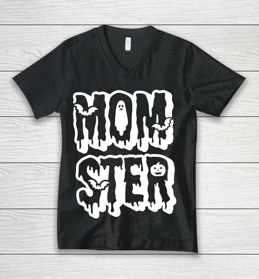 Momster Funny Mother Mom Halloween Costume Party Gift Unisex V-Neck T-Shirt