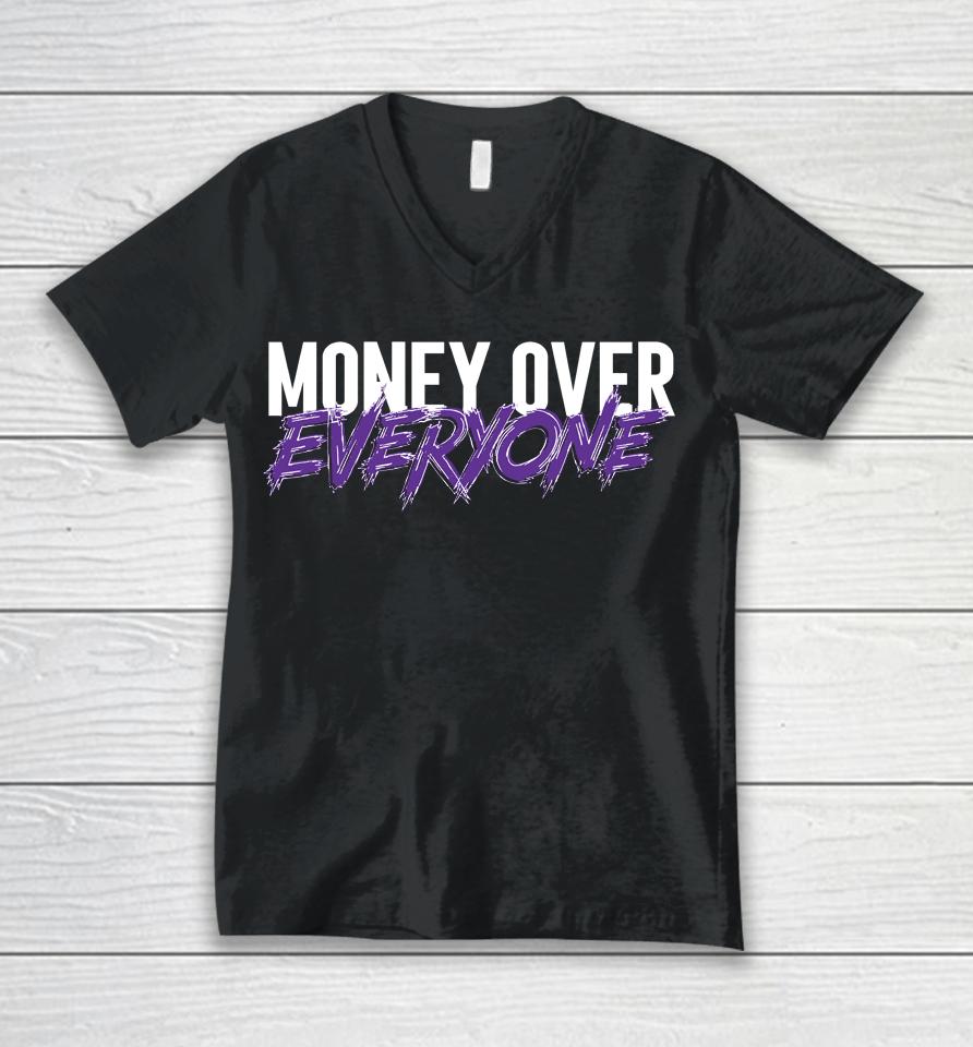Money Over Everyone Unisex V-Neck T-Shirt