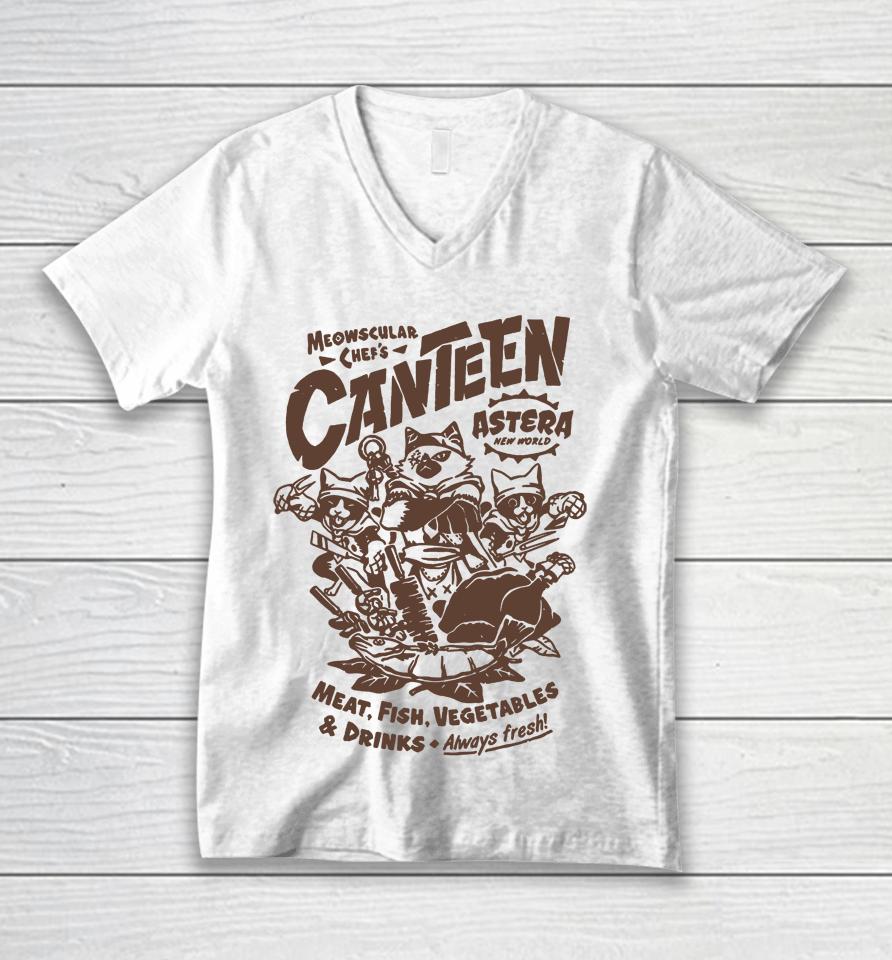 Monster Hunter Meowscular Chef's Canteen Unisex V-Neck T-Shirt
