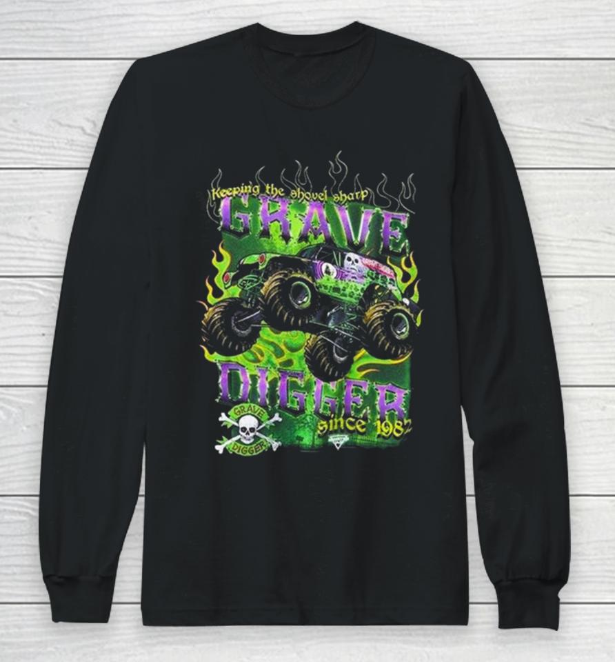 Monster Jam Grave Digger Keep Shovel Sharp Long Sleeve T-Shirt