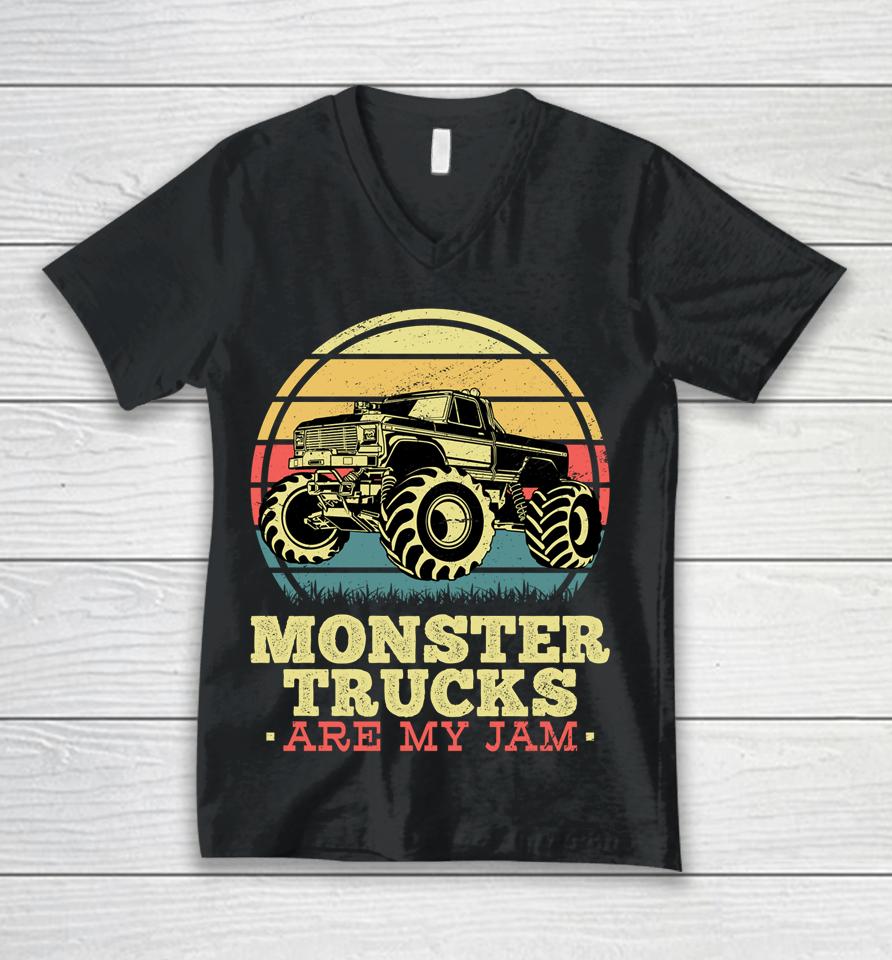 Monster Truck Are My Jam Unisex V-Neck T-Shirt