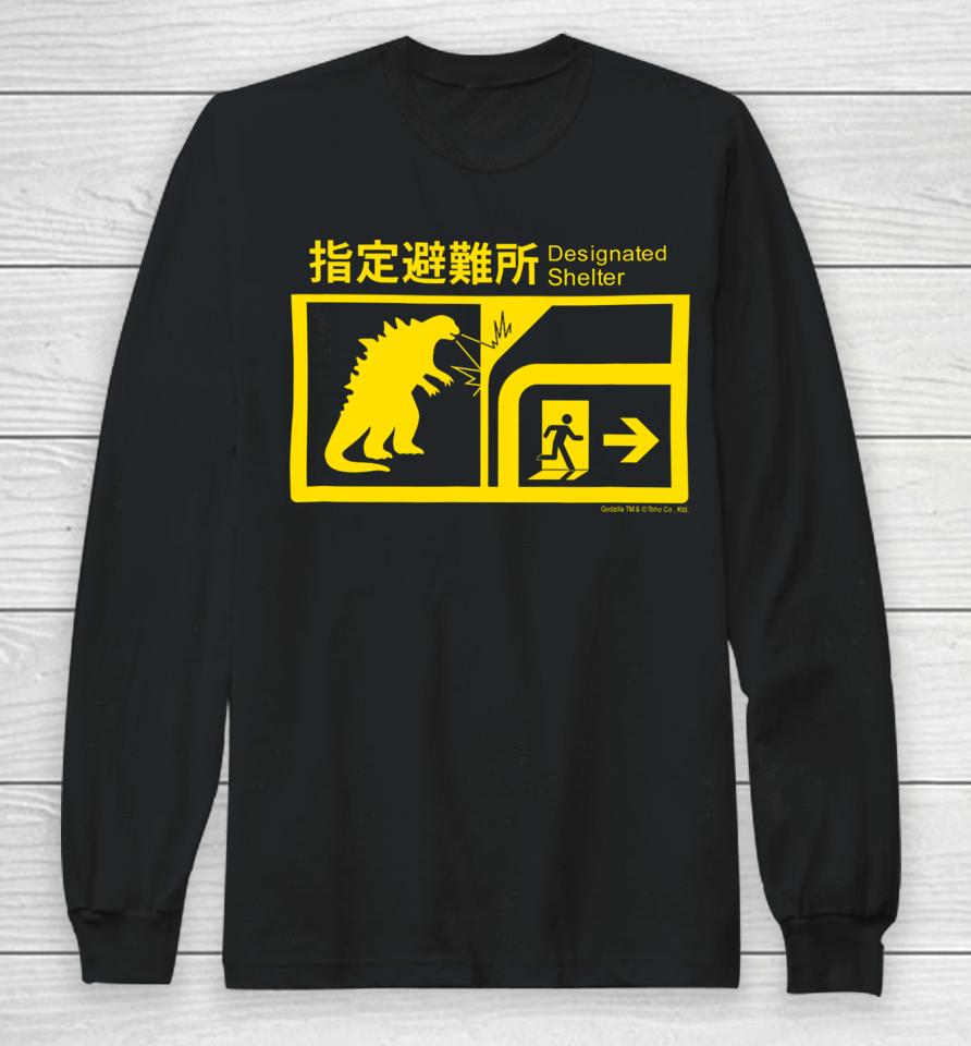Monsterverse In Case Of Godzilla Attacks Long Sleeve T-Shirt