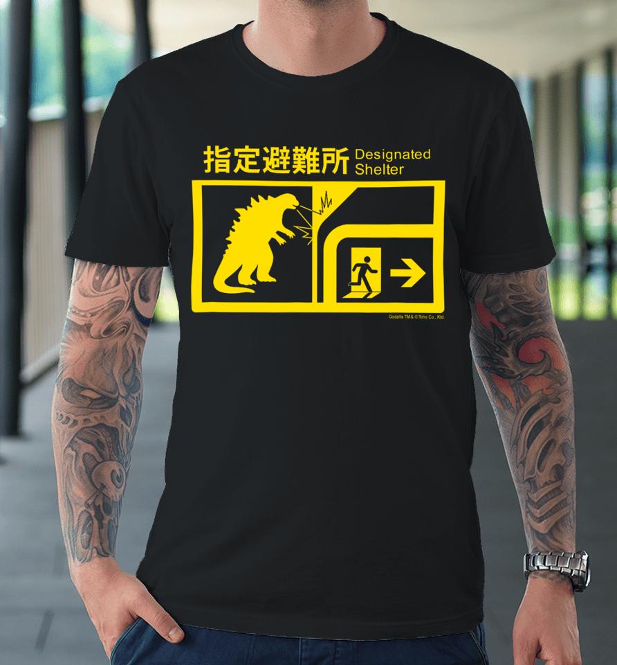 Monsterverse In Case Of Godzilla Attacks Premium T-Shirt