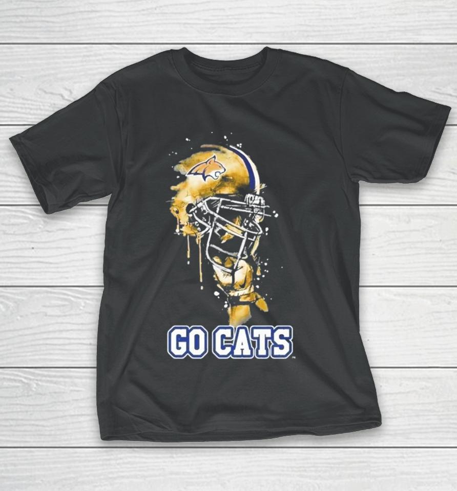 Montana State Bobcats Go Cats Rising Helmet T-Shirt