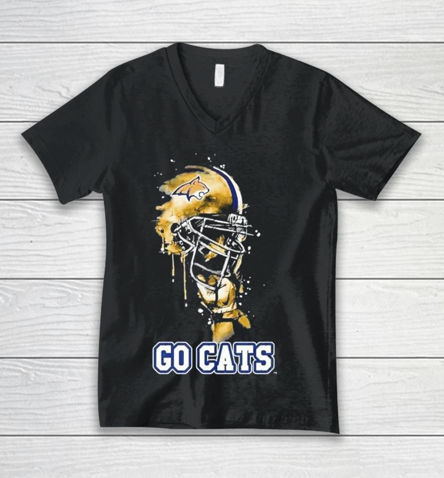 Montana State Bobcats Go Cats Rising Helmet Unisex V-Neck T-Shirt