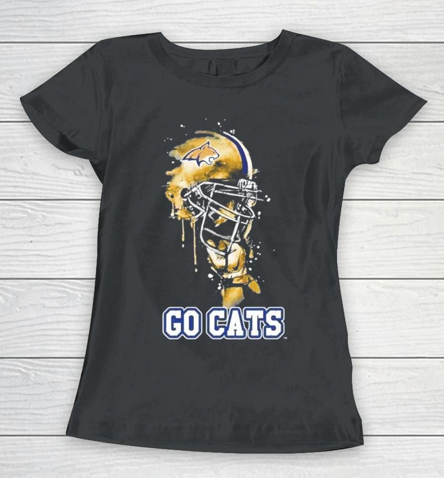 Montana State Bobcats Go Cats Rising Helmet Women T-Shirt
