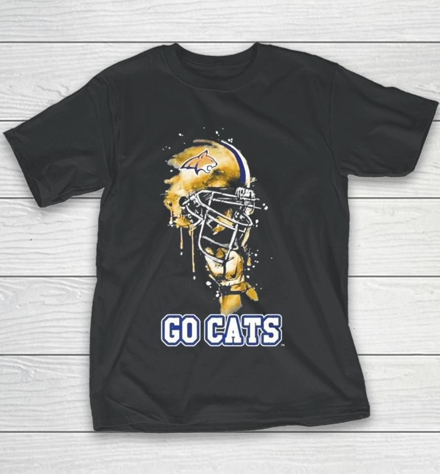 Montana State Bobcats Go Cats Rising Helmet Youth T-Shirt