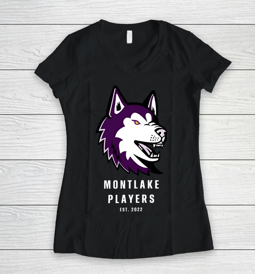 Montlake Players Est 2022 Women V-Neck T-Shirt