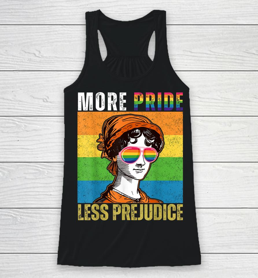 More Pride Less Prejudice Lgbt Gay Pride Month Racerback Tank