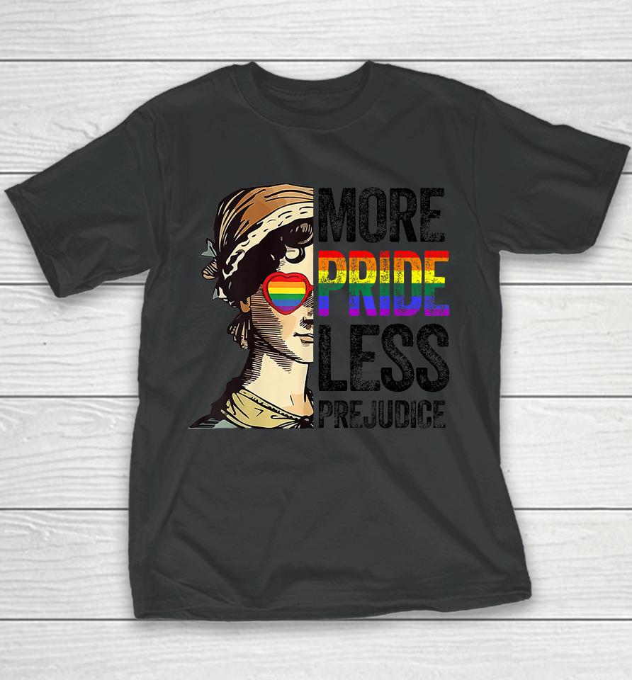 More Pride Less Prejudice Lgbt Gay Proud Ally Pride Month Youth T-Shirt