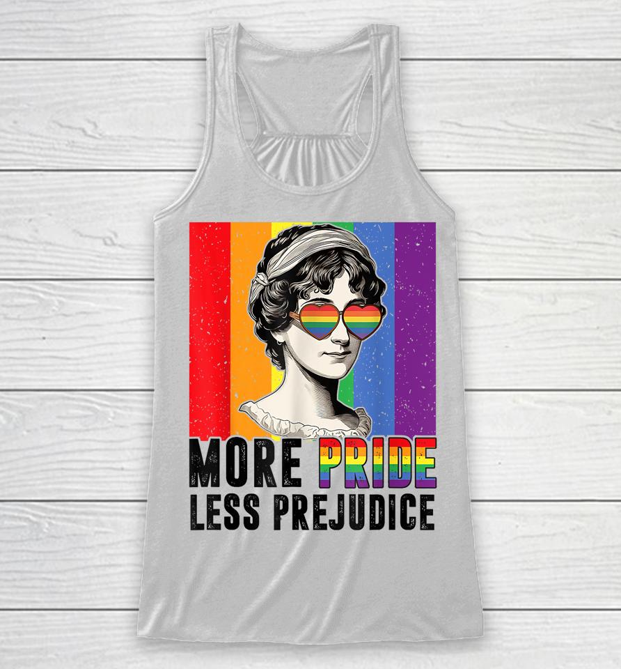 More Pride Less Prejudice Lgbt Pride Month Gay Proud Ally Racerback Tank