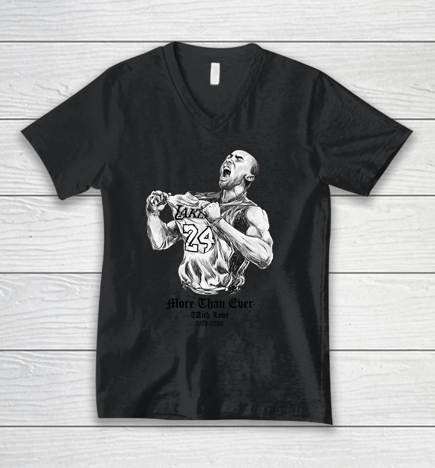 More Than Ever Kobe Bryant Tribute Unisex V-Neck T-Shirt