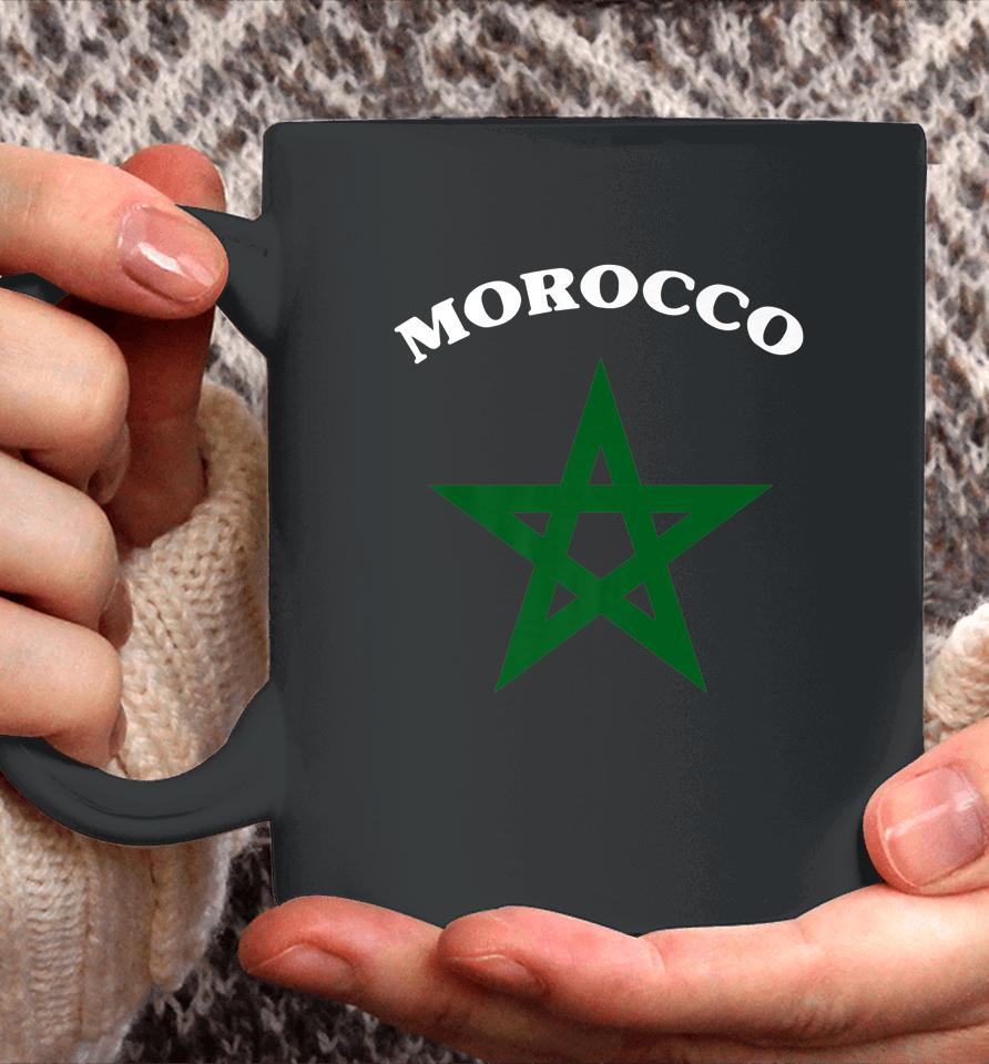 Morocco Soccer Lover Gift Maroc Flag Morocco Moroccan Flag Coffee Mug