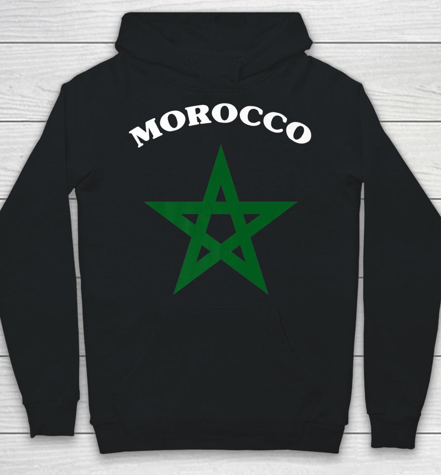 Morocco Soccer Lover Gift Maroc Flag Morocco Moroccan Flag Hoodie