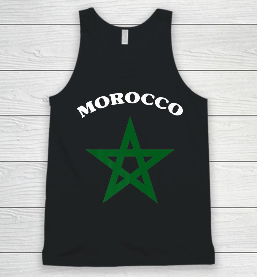 Morocco Soccer Lover Gift Maroc Flag Morocco Moroccan Flag Unisex Tank Top