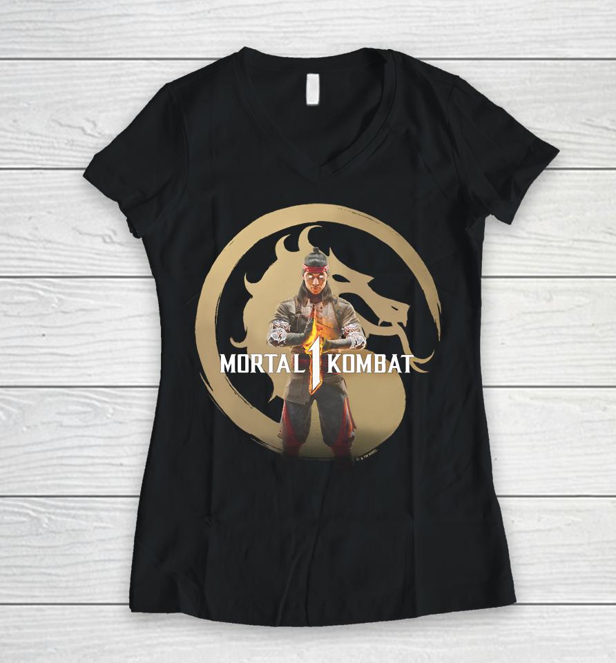 Mortal Kombat 1 Key Art Women V-Neck T-Shirt