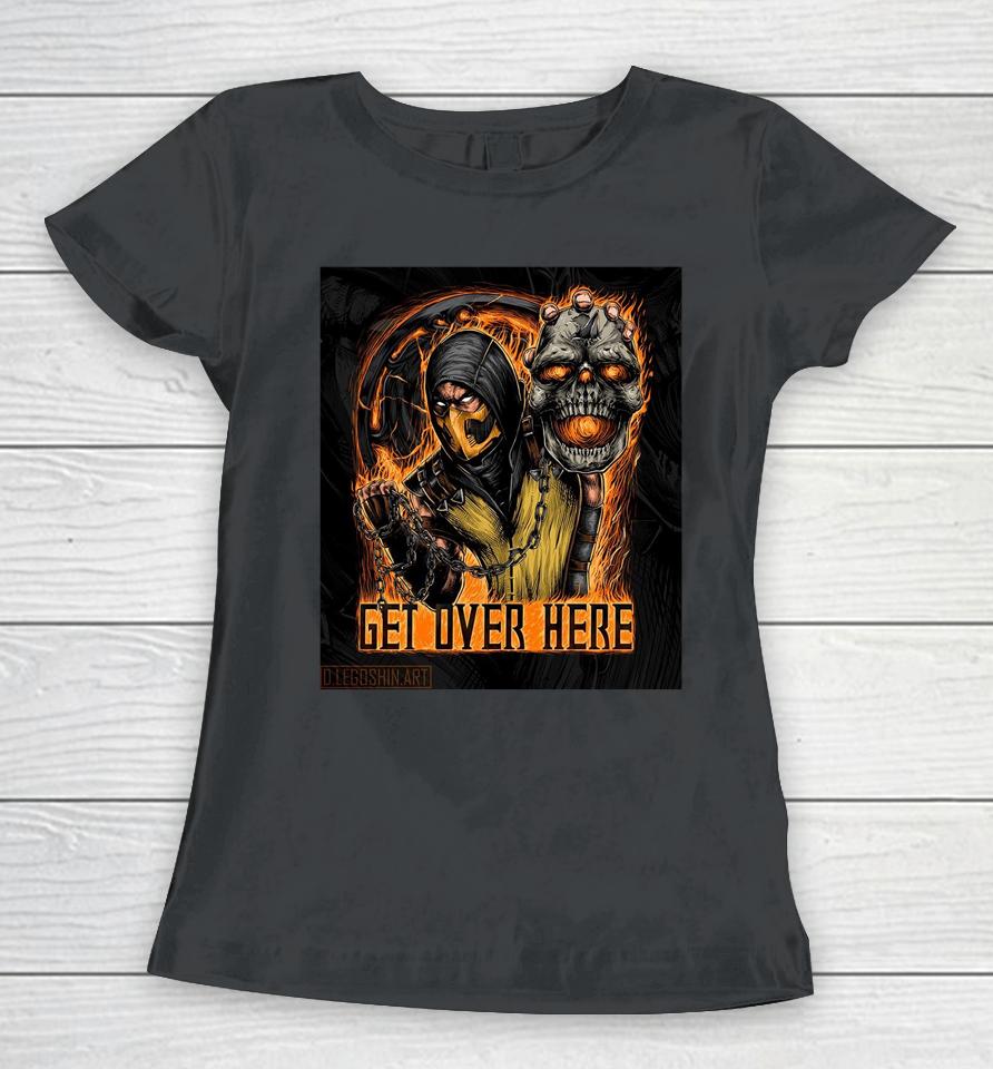 Mortal Kombat Addict Fatalities Daily Get Over Here Women T-Shirt