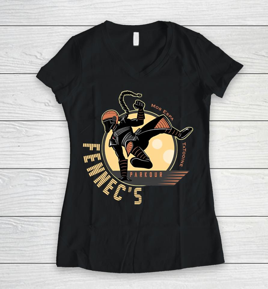 Mos Espa Tatooine Parkour Fennec's Women V-Neck T-Shirt