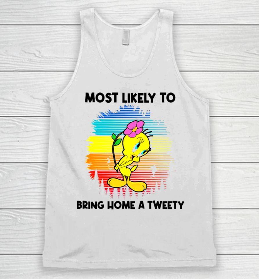 Most Likely To Bring Home A Tweety Unisex Tank Top