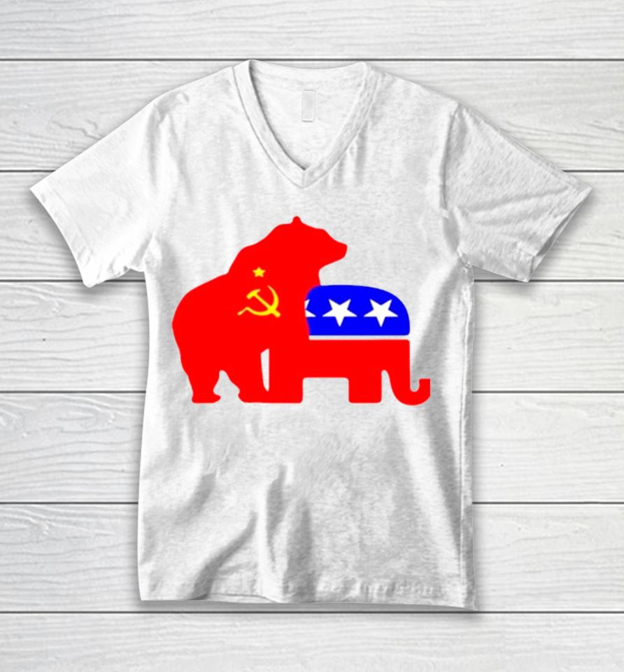 Mother Russia Owns The Gop Unisex V-Neck T-Shirt
