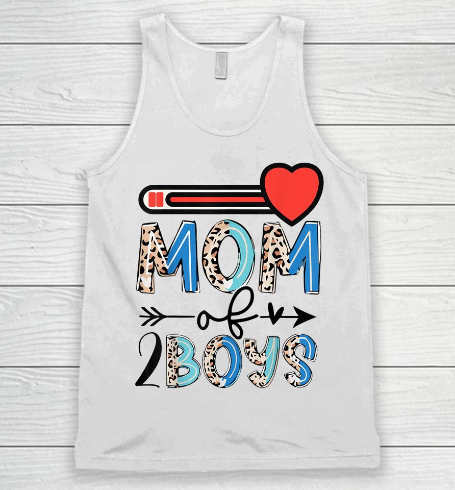 Mothers Day Mom Of 2 Boys Leopard Unisex Tank Top