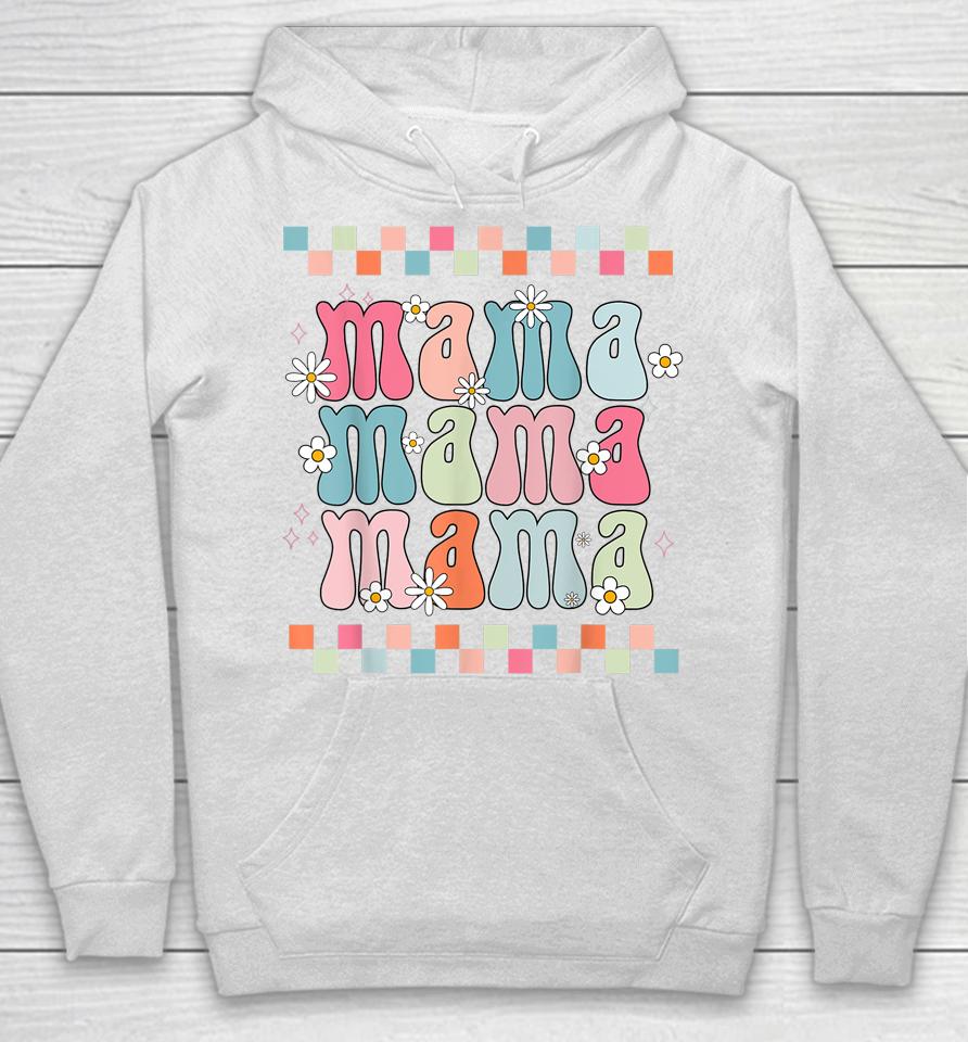 Mothers Day Retro Groovy Mama Matching  Party Women Hoodie