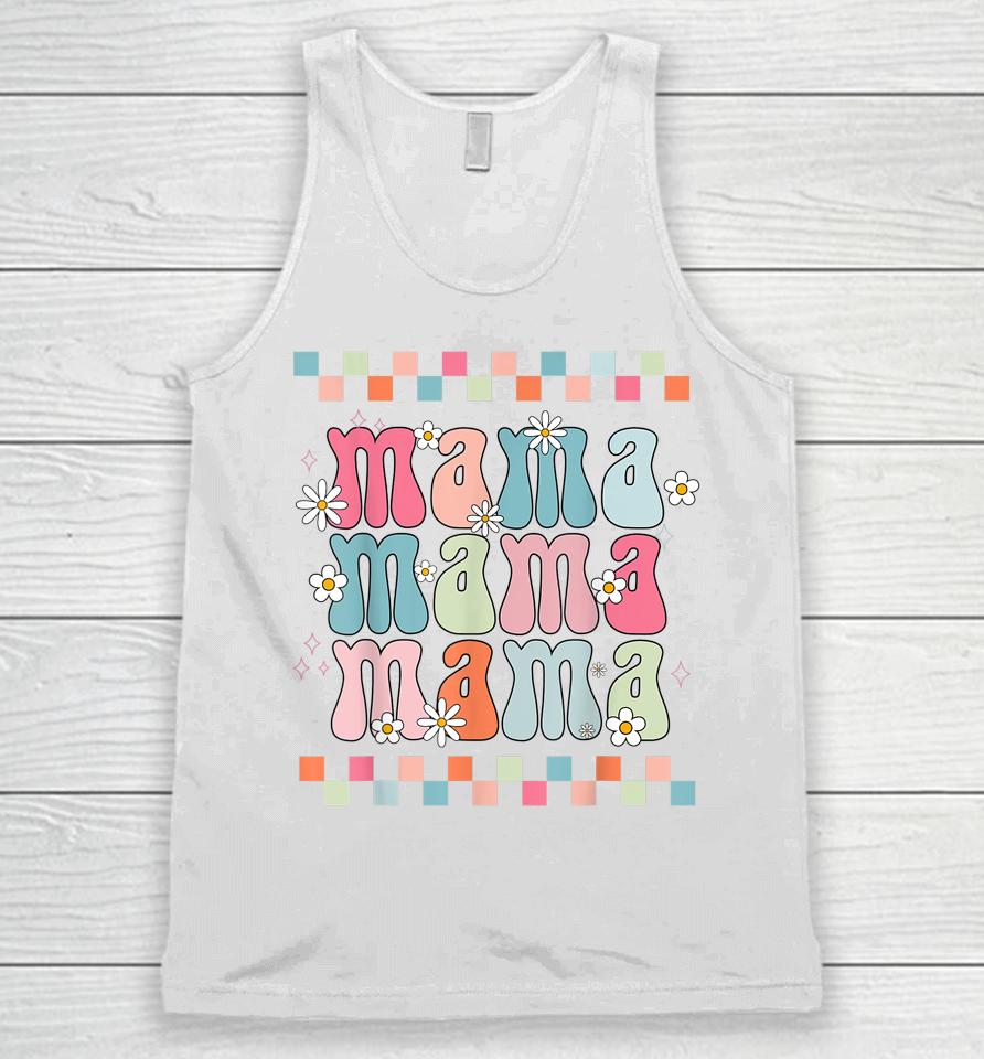 Mothers Day Retro Groovy Mama Matching  Party Women Unisex Tank Top