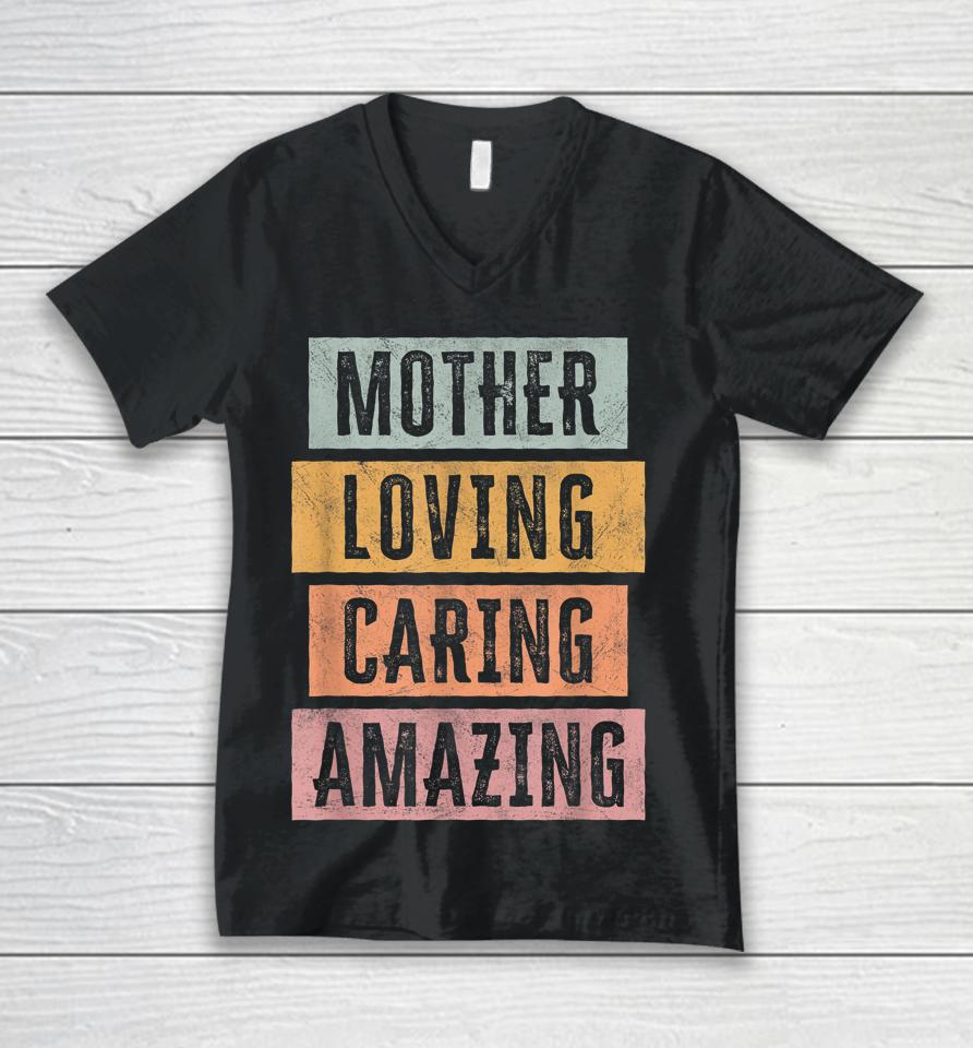 Mothers Day  For Women Vintage Best Mom Amazing Mother Unisex V-Neck T-Shirt