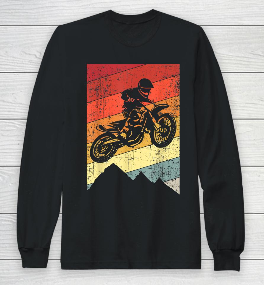 Motocross Bike Vintage Dirtbike Long Sleeve T-Shirt