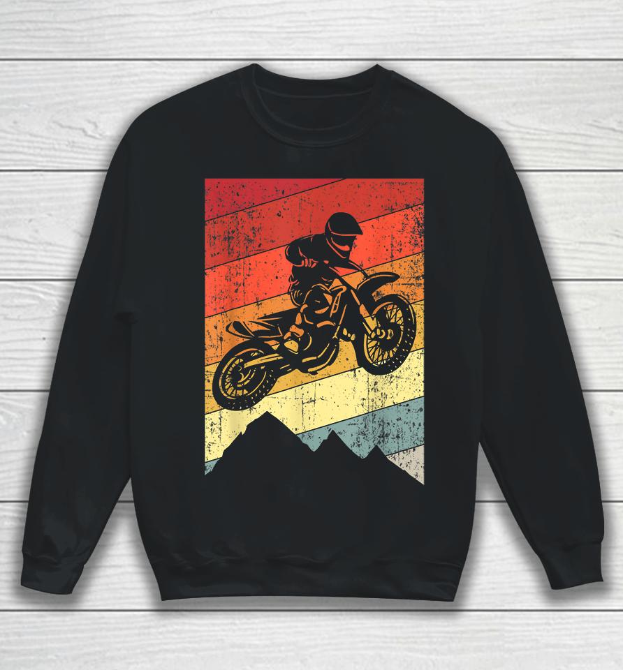 Motocross Bike Vintage Dirtbike Sweatshirt
