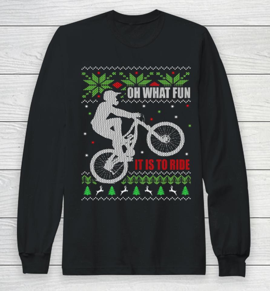 Mountain Bike Christmas Long Sleeve T-Shirt