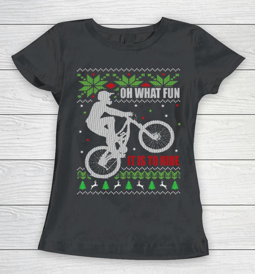 Mountain Bike Christmas Women T-Shirt