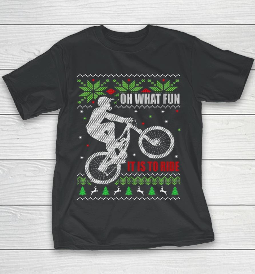 Mountain Bike Christmas Youth T-Shirt